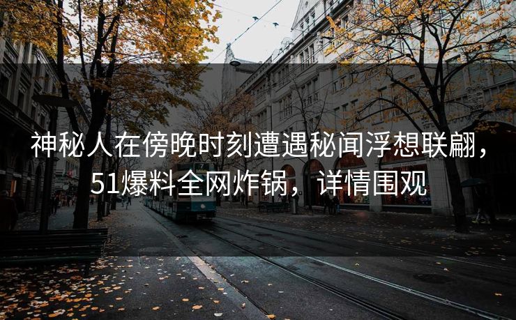 神秘人在傍晚时刻遭遇秘闻浮想联翩，51爆料全网炸锅，详情围观